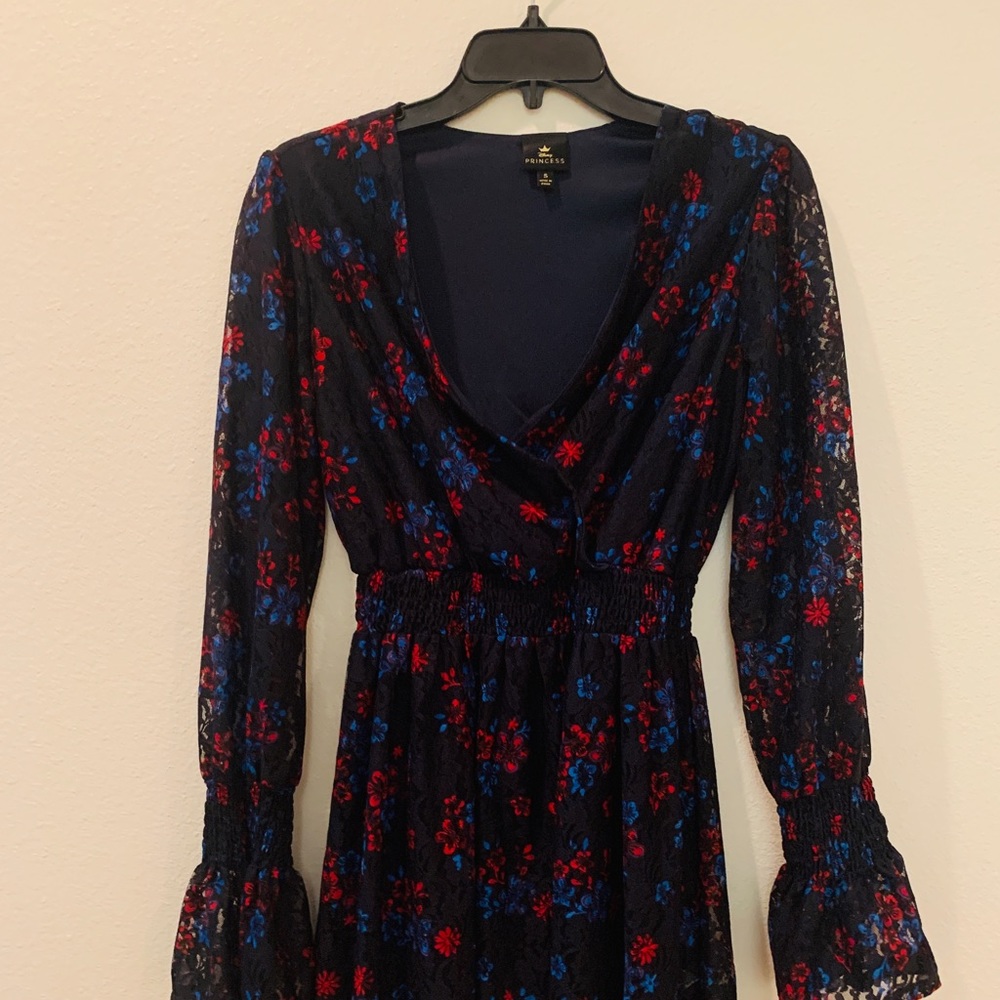 Red and navy lace Dillard’s Disney princess dress